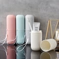 thumbnail image 3 of MesaSe Household Travel Mouthwash Cup Toothbrush Cup Makeup Brush Storage Box Travel Wash Cup Portable Couple Toothbrush Toothpaste Storage Box Simple Toothbrush Mouthwash Cup Toothjar Se, 3 of 5