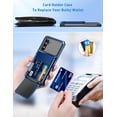 thumbnail image 3 of RIHJIN-for Samsung A54 5G Case Wallet 5 Credit Card Holder ID Slot Flip Cover Galaxy A54 Wallet Case Back Pocket Dual Layer Protective Hard Shell TPU Rubber Bumper for Samsung Galaxy A54 5G Blue, 3 of 4