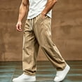 thumbnail image 4 of Ceisia Men's Casual Cotton Drawstring Pants with Loose Fit Khaki XXL Gifts for Father, 4 of 8
