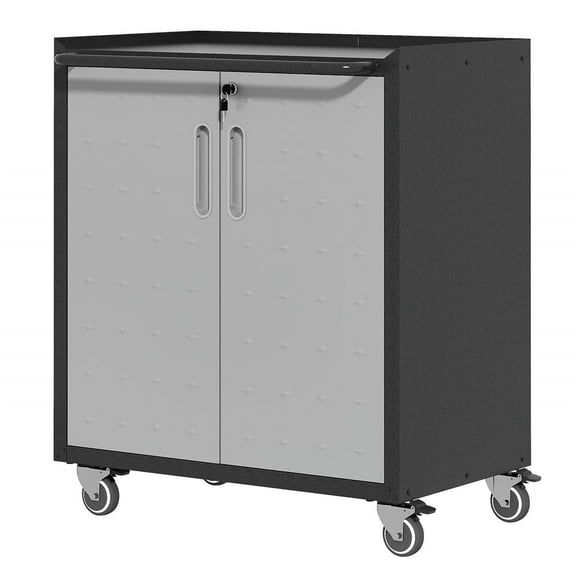 Topcobe Heavy-Duty Metal Storage Cabinet on Wheels, Robust Tool Organizer for Garage, Office, and Home, Space-Saving Organizer Solutions