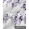 thumbnail image 6 of Purple Eucalyptus Leaves Kitchen Valances for Windows Farmhouse Linen Window Valance Curtain for Living Room Window Treatment Watercolor Summer Botanical Valance Rod Pocket Topper Drape, 54 x 18 Inch, 6 of 6