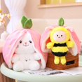 thumbnail image 4 of Juguetes de peluche de abeja de 20cm/30cm, fruta linda, fresa de gatos, Animal de peluche Kawaii suave, escondite en bolsa, juguetes para niños, regalo para niñas, 4 of 5