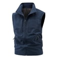 thumbnail image 2 of Big & Tall Men's Zip Up Sleeveless Fishing Vest Mesh Lining Full Zip Outdoor Hiking Lightweight Utility Jacket with Zipper Pockets, 2 of 9