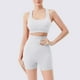thumbnail image 1 of Conjunto de dos piezas de sujetador deportivo con amortiguación para mujer, pantalones cortos deportivos de cintura alta sin costuras y almohadillas para el pecho, ropa moldeadora para mujer, 1 of 6