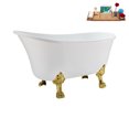 thumbnail image 4 of 51'' Streamline N373GLD-IN-GLD Soaking Clawfoot Tub and Tray with Internal Drain, 4 of 9