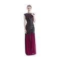 thumbnail image 2 of Vestido de noche con cuentas de malla y lentejuelas, vestido de noche, vestido de novia, vestido largo, 2 of 4