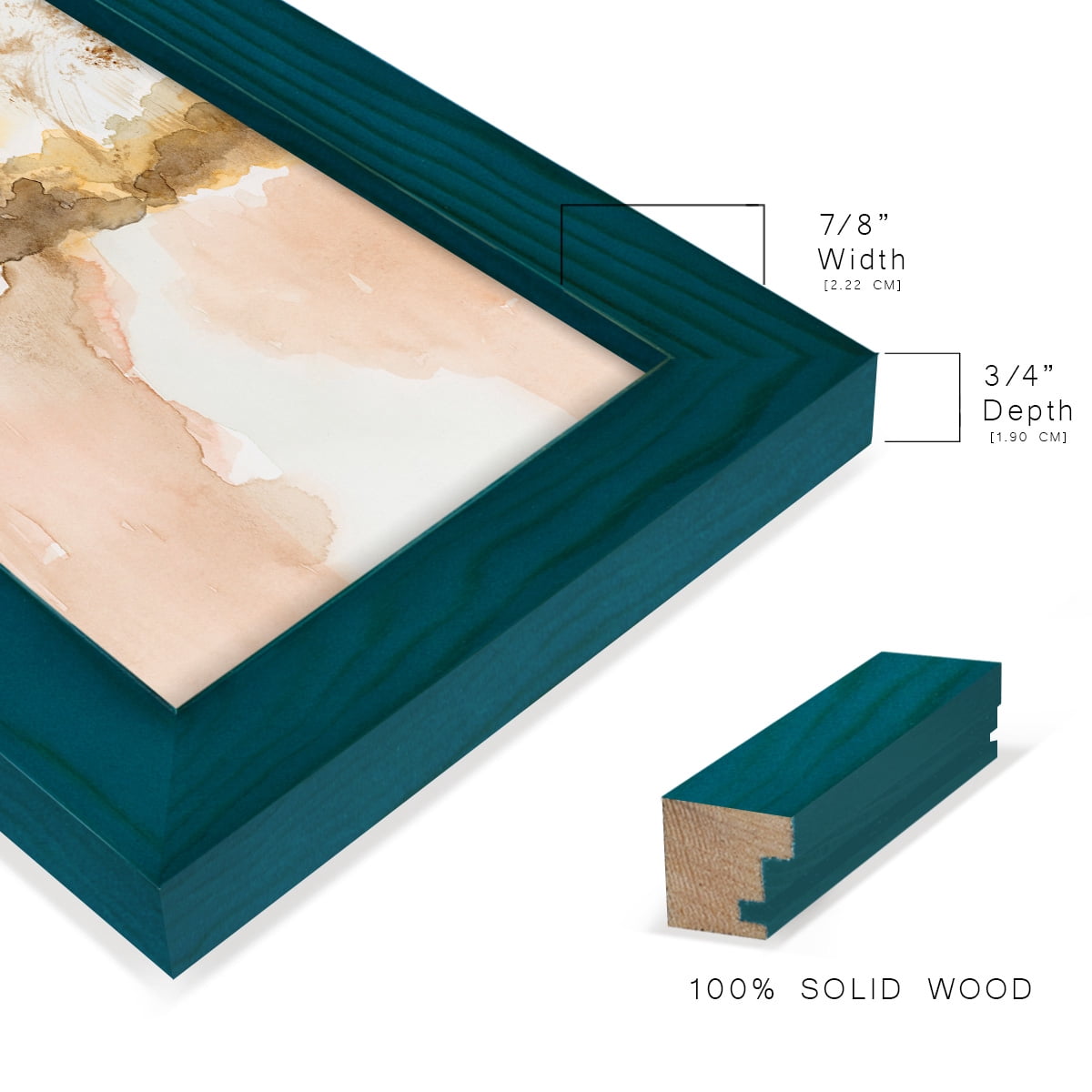 Sun Kissed Earth I - Framed Print w/glass - Ocean Blue