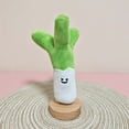 thumbnail image 4 of Cartoon Scallion Garlic Vegetable Pendant Green Onions Plush Toy Soft Stuffed Doll Keychain Backpack Car Bag Key Ring Kid Gift, 4 of 7