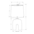 thumbnail image 3 of Lighting, 25"H, Table Lamp, Cream Resin, Beige Shade, Modern, 3 of 8