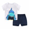 thumbnail image 2 of Conjunto de ropa SUPFANS para bebés y niños pequeños, camisetas y pantalones cortos de 12 a 5 años, 2 of 6