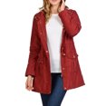 thumbnail image 3 of Ma Croix Womens Lightweight Parka Fur Lined Coat Hooded Anorak Jacket, 3 of 6