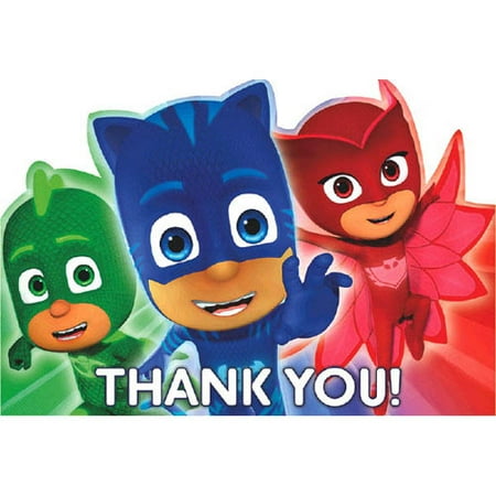  PJ  Masks  Thank You Notes w Envelopes 8ct Walmart  com