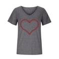 thumbnail image 4 of Hauts à Manches à Volants pour Femmes Mode Décontractée pour Femmes Imprimé Col en V Sans Manches T-Shirt Chandail à Enfiler Hauts à Manches Courtes pour Femmes Chemise Hauts à Manches pour Femmes, 4 of 8