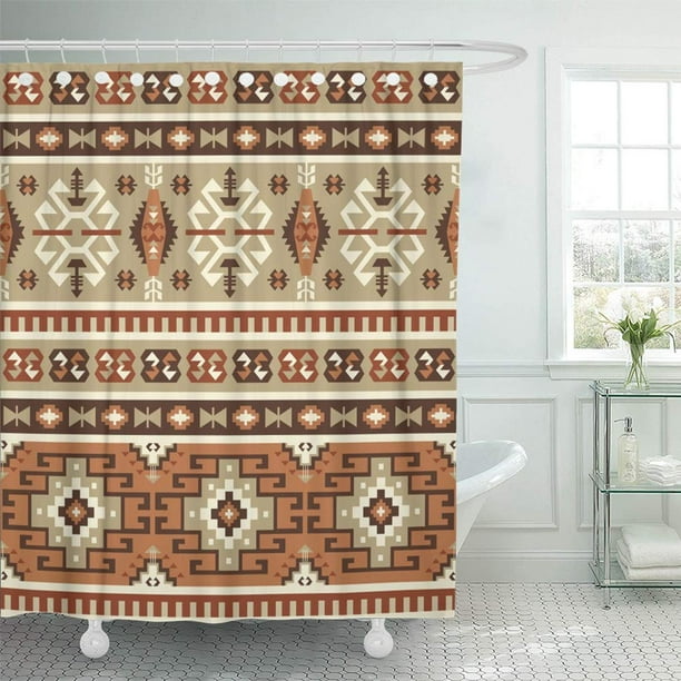 KSADK Beige Abstract Ethnic Pattern Design Brown African American