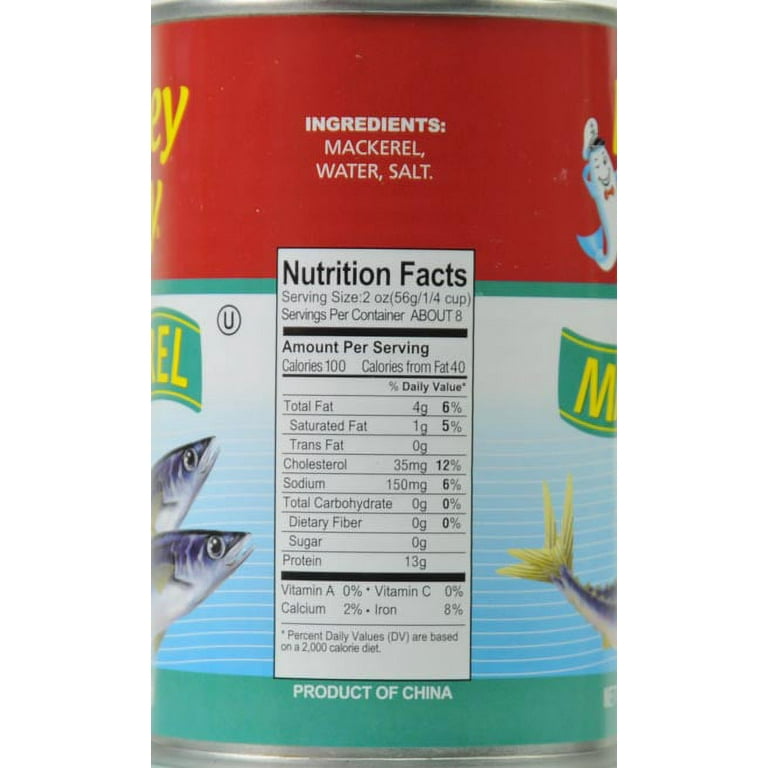 Canned Mackerel Nutritional Information