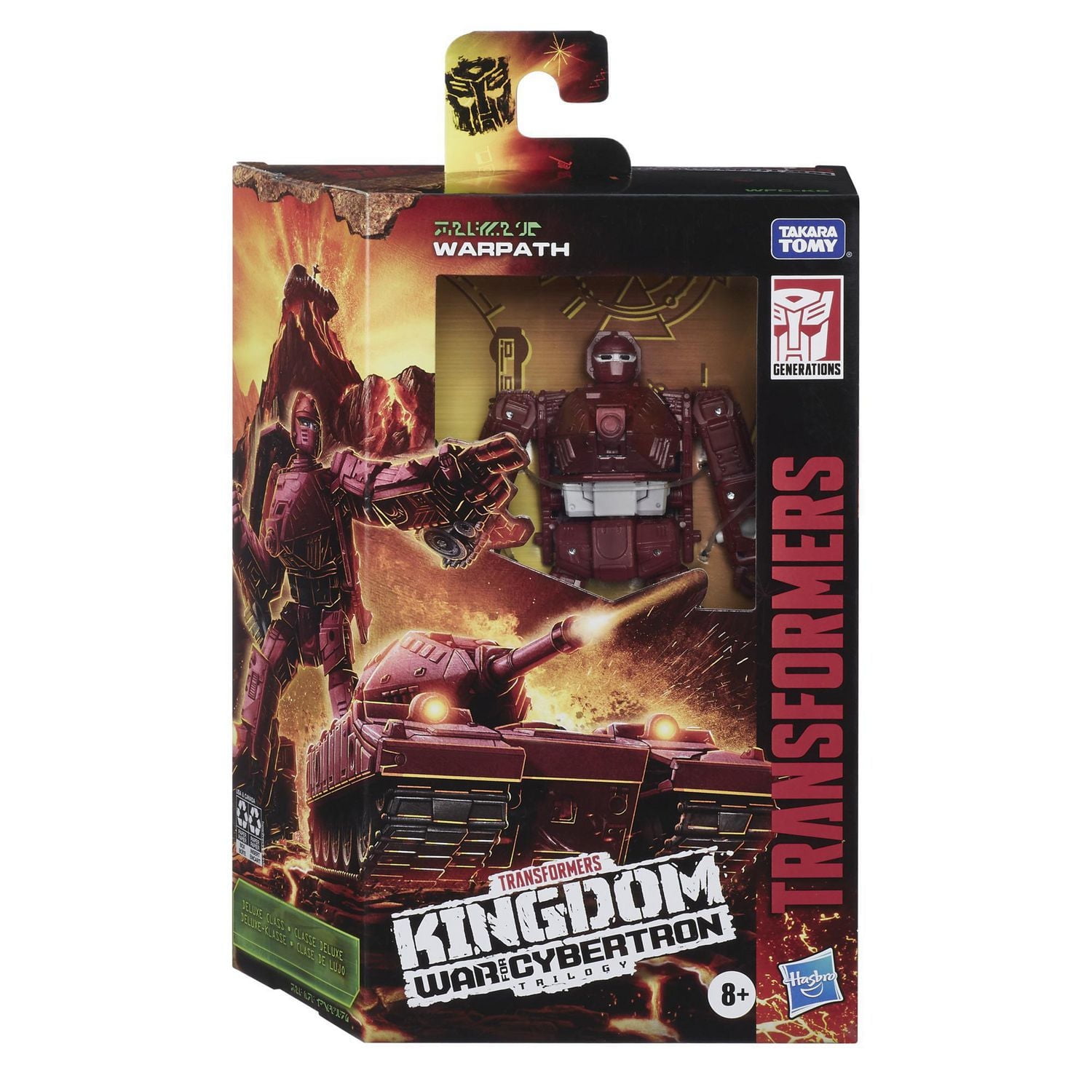 Transformers Toys Generations War for Cybertron: Kingdom Deluxe WFC-K6 Warpath Action Figure - Kids Ages 8 and Up, 5.5-inch