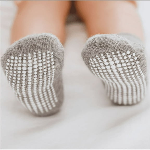LNGOOR Baby Non Slip Socks Grip Ankle Socks with Non Skid Soles for Infants Toddlers Kids Boys Girls
