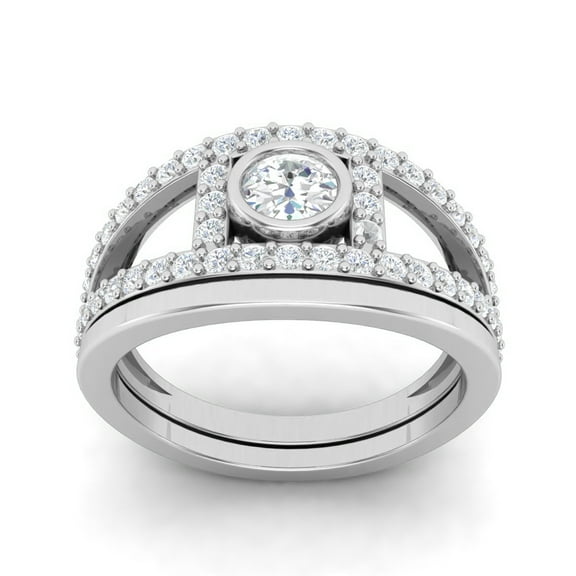 Moissanite Round Cut Women Engagement Ring 1.80 Ctw EF Color VVS1 Clarity 925 Sterling Silver