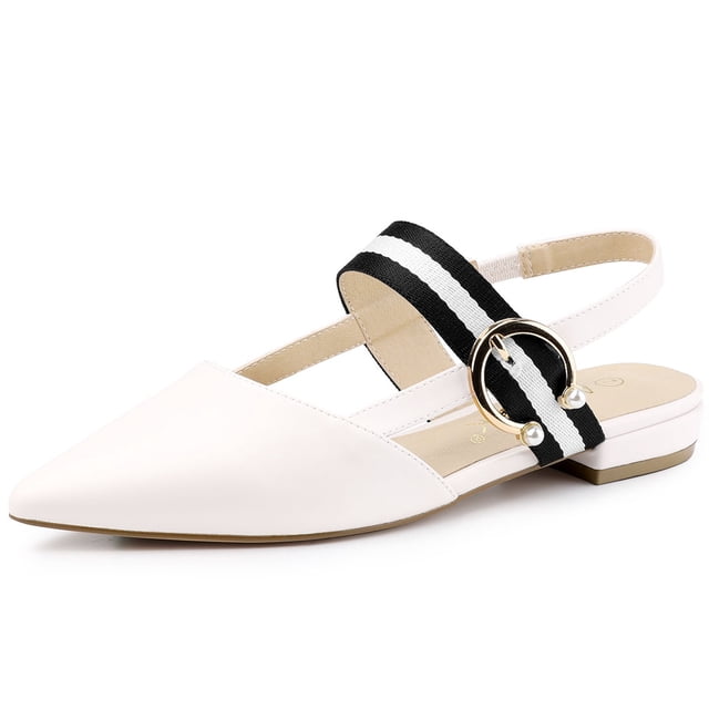 BLISSFUL STEP Escarpins Slingback à Bout Pointu pour Femmes