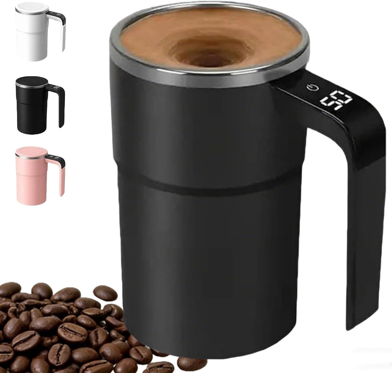 ionMug 12oz Stainless Steel Self Heating Coffee Mug, Rechargeable