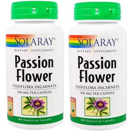Solaray - Passion Flower, 350 mg, 100 Veggie Caps - 2