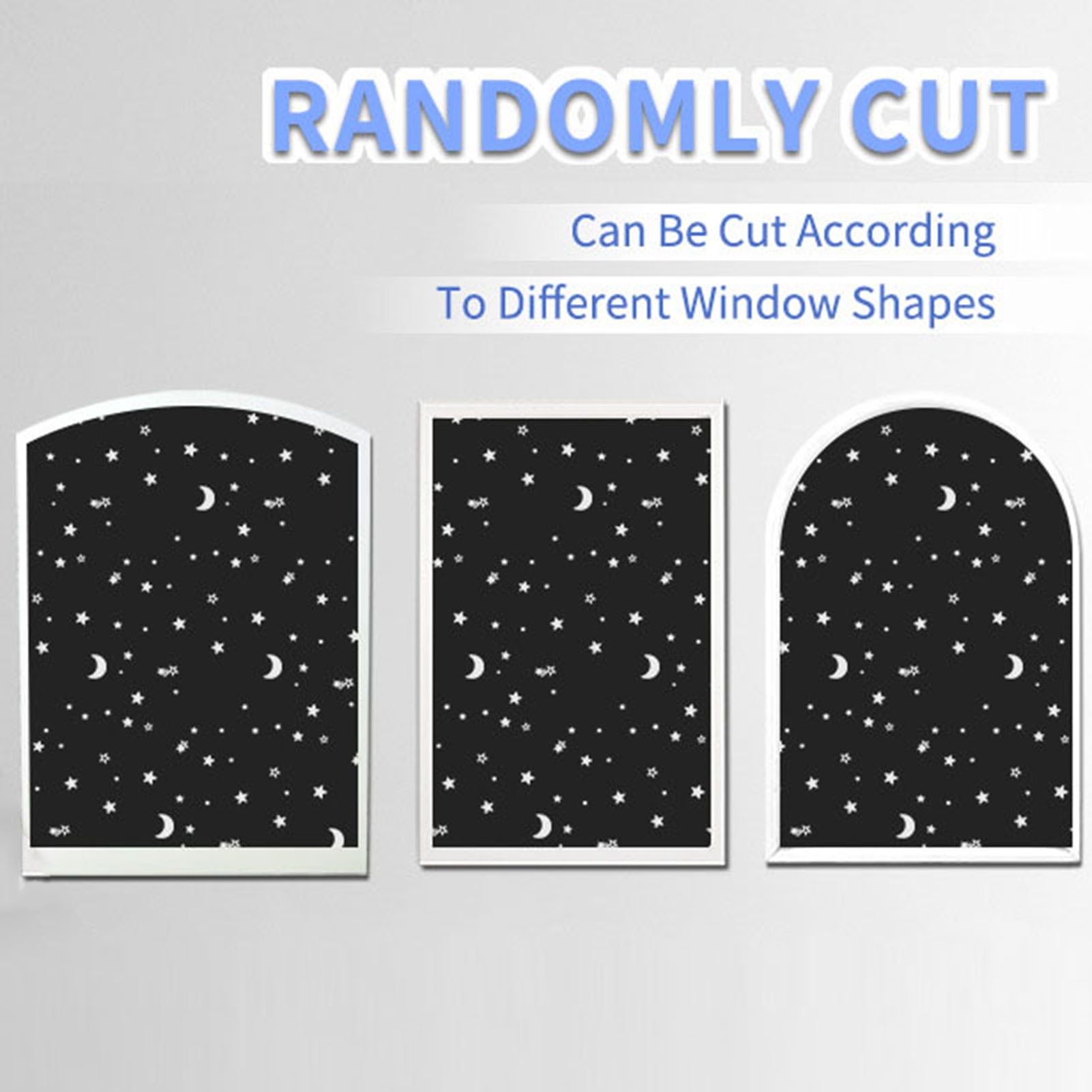 OIUR Portable Blackout Curtain No Drill Blackout Shade with Hook And Loop Tapes Cut-to-Size Window Cover Thermal Insulated Blinds for Bedroom Nursery