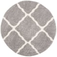 thumbnail image 6 of Parma Lyssa Geometric Shag Area Rug by Chateau Lyon, Grey/Cream, 6'7" x 6'7" Square, 6 of 11