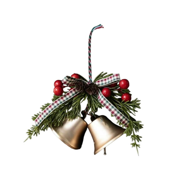 Wznxdo Christmas Bow with Bells Christmas Tree Bows Mini Burlap Xmas Bowknot Christmas Ribbon Bows Christmas Craft Bow Hanging Decor for Christmas Tree Ornaments Presents Wrapping
