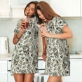thumbnail image 4 of Easygdp Skull with Cash Camisón de manga corta para mujer, informal, estampado, 4 of 6