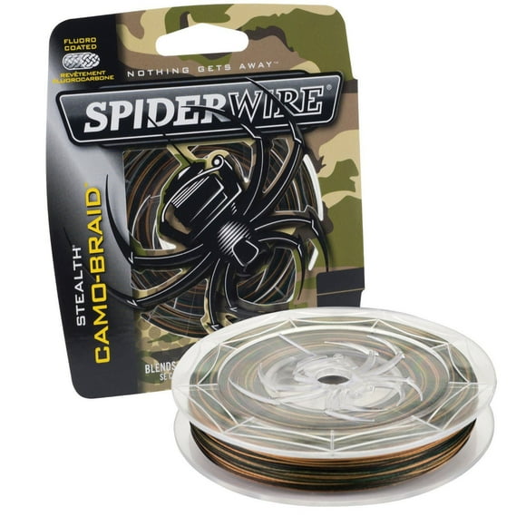 Spiderwire Stealth Braid Fishing Line, 20 lb, super strong with thin diameter for smooth and quiet performance.