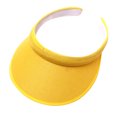 thumbnail image 3 of Jinhomg Womens Summer Sun Visor Hats Lightweight Comfy Open Top Round Brim Hats Sun Protection Tennis Running Sport Visor Top Holiday Saving Yellow, 3 of 4