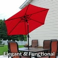 thumbnail image 3 of Sunnydaze 84" Red Solid Octagon Market Umbrella, 3 of 13