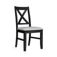 thumbnail image 5 of Home Design Vinita 6-Piece Dining Set with Rectangular Table, Cross Back Chairs, and Bench, Black, 5 of 8