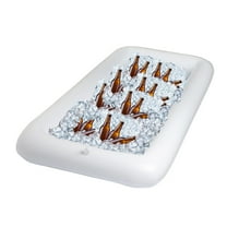 Balsa Circle 2 White 50x24" Inflatable Serving Trays Party Beverage Coolers Wedding Decorations