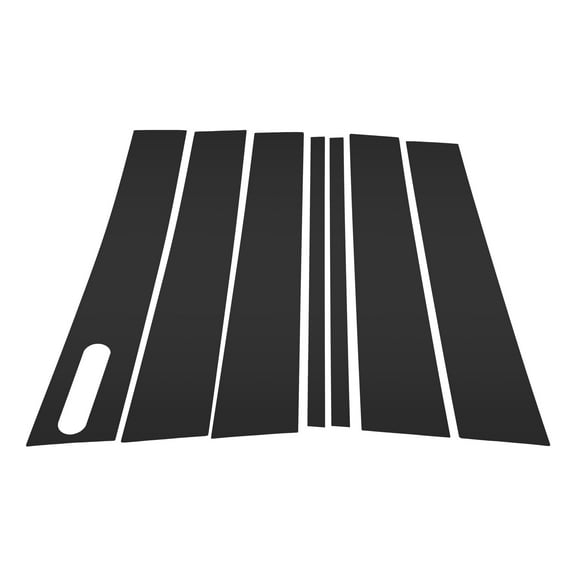 Unique Bargains Door Pillar Window Trim Anti Scratch Sticker Pillar Posts Cover for Ford Explorers 2002-2010 Black Front Rear Left Right 7 Pcs