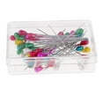 thumbnail image 2 of 100 Pcs Épingles à Coudre Colorées pour Couture Épingles Droites Épingles à Hijab Épingles à Hijab Épingles à Hijab Épingles à Fleurs Tête de Perle Épingle à Corsage, 2 of 7