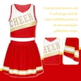 thumbnail image 7 of Alvivi Kids Girls Cheer Leader Costume Cheerleading Crop Top with Pleated Skirt Set 6-16, 7 of 7