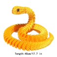 thumbnail image 2 of 3D Printed Snake Animal Toys - Movable Joint Snake Pet, Adult Fidget Toys for Home Office Decor (17.7' Gold), 2 of 6