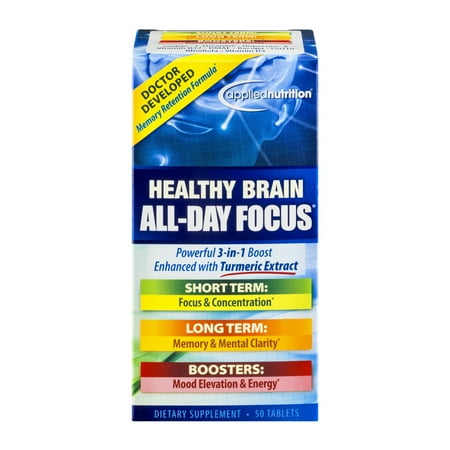 Applied Nutrition Healthy Brain All-Day Focus Dietary Supsplement Tablets - 50 CT50.0 CT