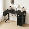 thumbnail image 3 of EDX 40 Inch Computer Desk with 3 Drawers, Writing Desk with Side Storage Pocket, for Home Office, Bedroom , Black, 3 of 7