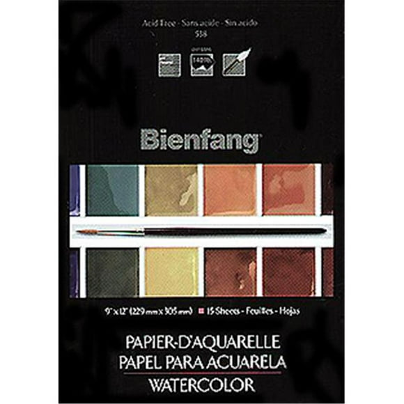 Bienfang Aquarelle Tampons 15 Feuilles - 11 X 15 Po.