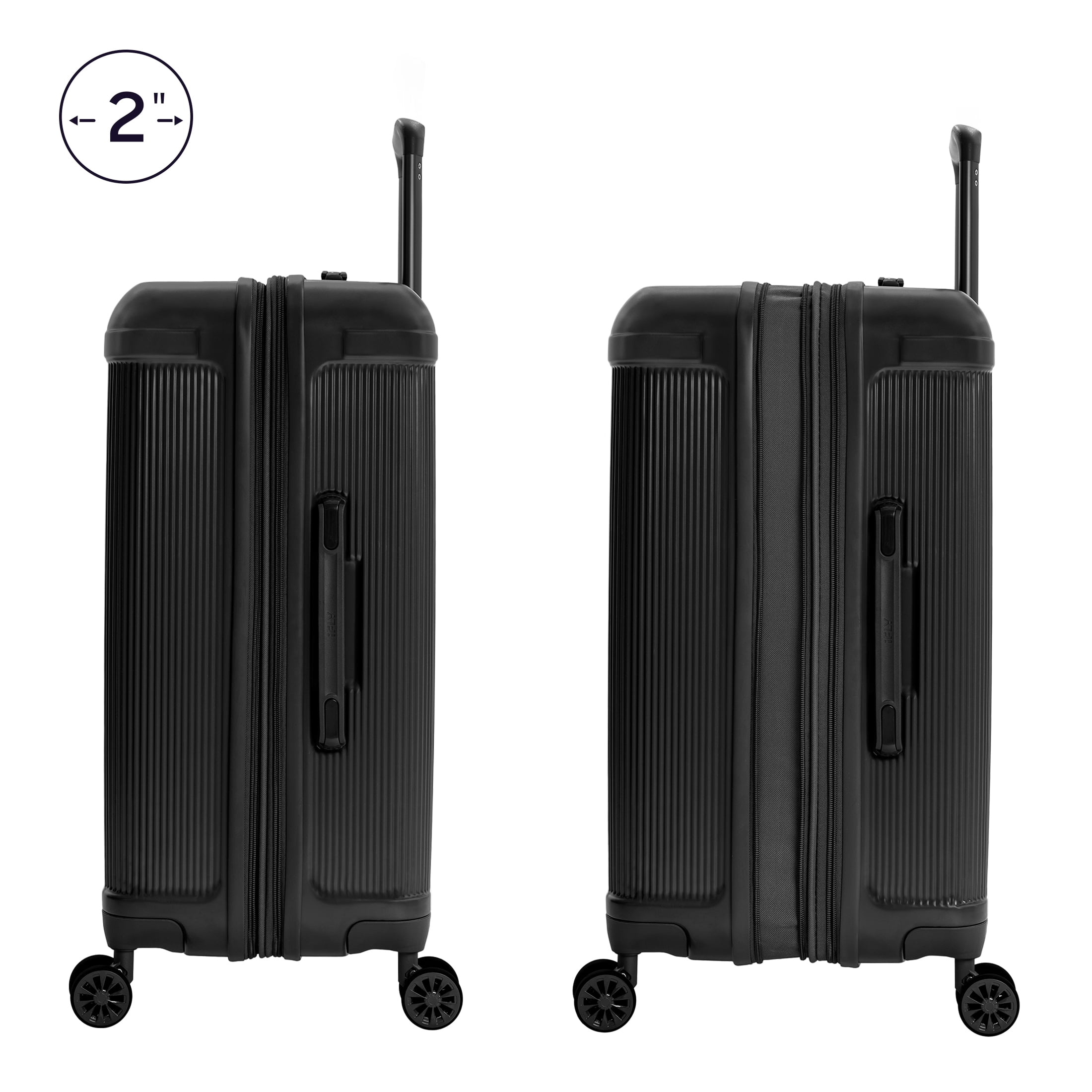 iFLY Rise 28" Expandable Hardside Large Checked Spinner Luggage, Black
