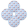 thumbnail image 2 of Round Placemats Set of 6 Heat Resistant Washable Kitchen Table Decorations 15.4in Cartoon Santa Claus Tile Pattern, 2 of 7