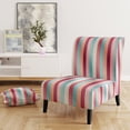 thumbnail image 2 of Designart « Motif d'Harmonie Rayée Rose Vibrante » Fauteuil d'Appoint Rembourré à Rayures Roses - Fauteuil Moderne pour Chambre, 2 of 7