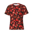 thumbnail image 4 of Vsdgher Tomato Print Men's Dry Fit Mesh Athletic Shirts Moisture Wicking Tennis T-Shirt Tops, 4 of 9