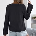 thumbnail image 5 of Womens Hollow out Cardigans Knitted V Neck Long Sleeve Tie Front Trendy Sweater Lightweight Cardigan Tops (M, Black), 5 of 8