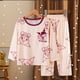 thumbnail image 2 of Pijama infantil de Anime Sanrios Kuromi Hello Kitty Melody Cinnamoroll Dibujos animados Kawaii Niño Niña Pantalones de manga larga Ropa de casa de verano, 2 of 5