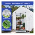 thumbnail image 4 of JTAOT 8 Shelves Walk In Portable 56"x56"x76" Greenhouse With 3 Tiers Storage White House, 4 of 8