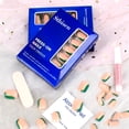 thumbnail image 3 of Stbisen Uñas postizas adhesivas Green French Tips con borde dorado, 30 piezas, 3 of 7