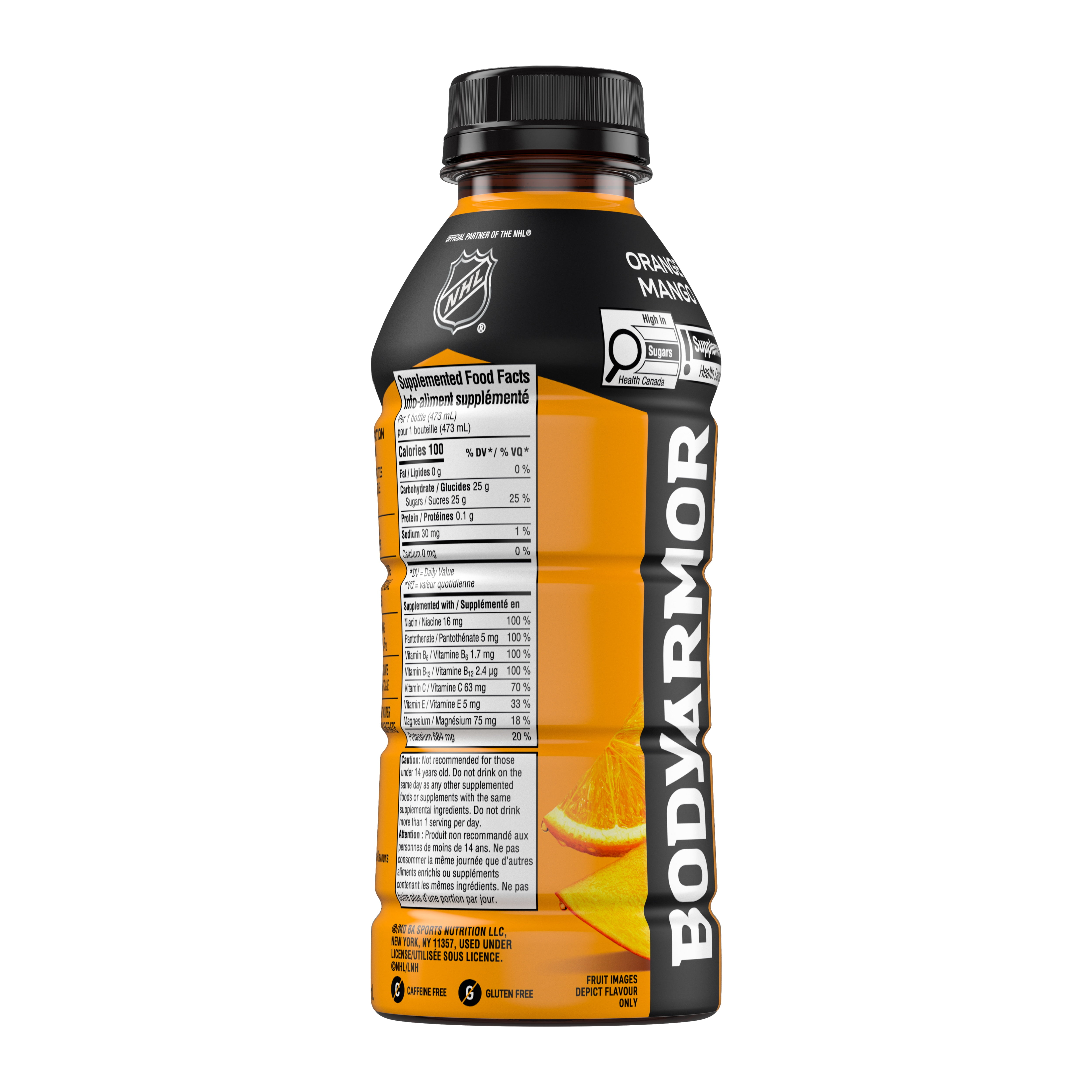BodyArmor SuperDrink Orange Mango Bottle, 473 mL, BODYARMOR ORANGE MANGO